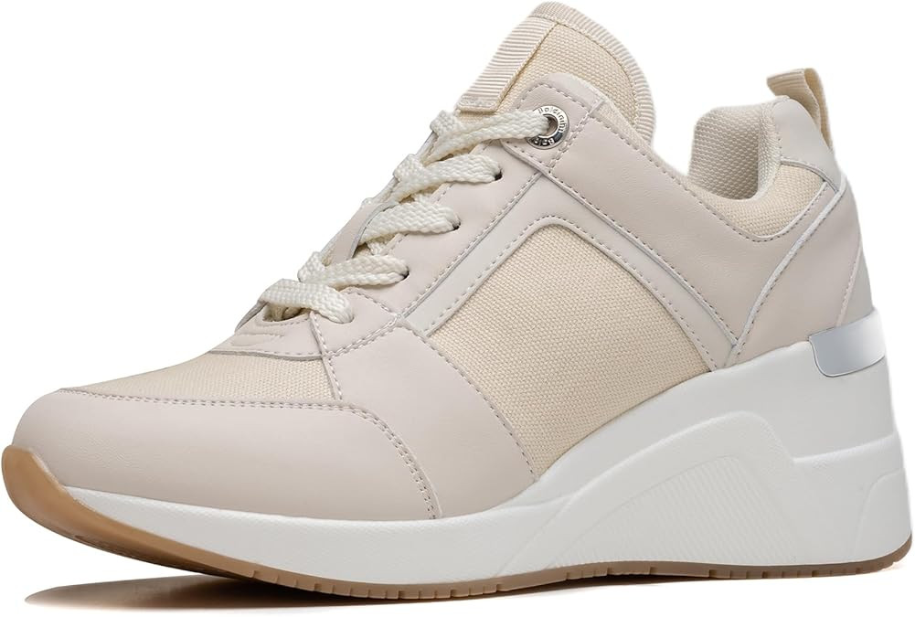 High Heeld Wedge Sneakers for Women - Ladies Hidden Sneakers Lace Up Shoes, Best Chioce for Casua... | Amazon (US)