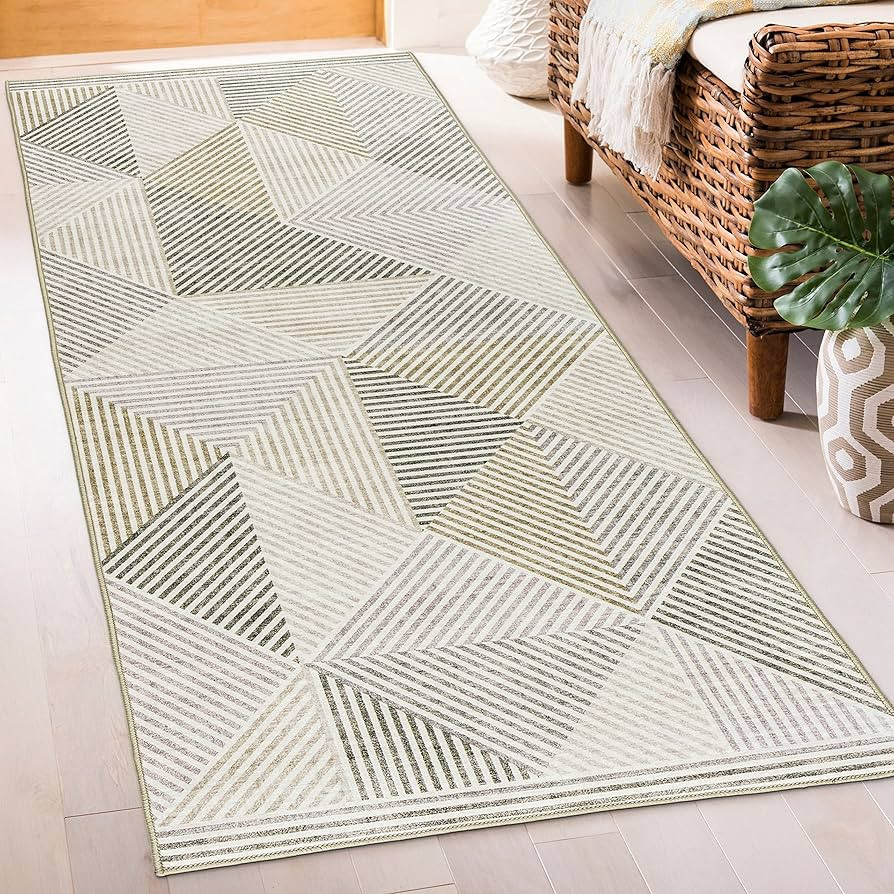 ReaLife Rugs Machine Washable Area Rug Runner - Living Room Bedroom Bathroom Kitchen Entryway Off... | Amazon (US)