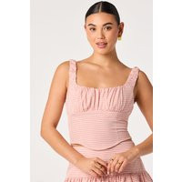 ASTR the Label | Penny Gingham Bustier Crop Top in Pink gingham | Size S | ASTR The Label (US)