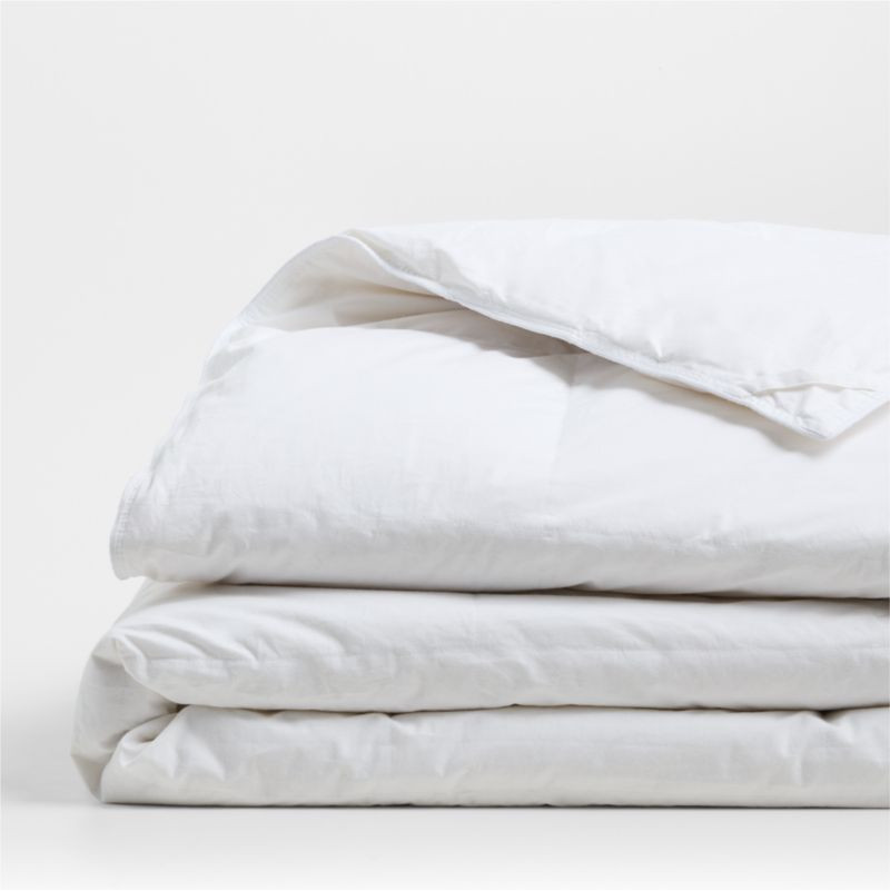 Classic Organic Cotton Medium Weight Down King Duvet Insert + Reviews | Crate & Barrel | Crate & Barrel