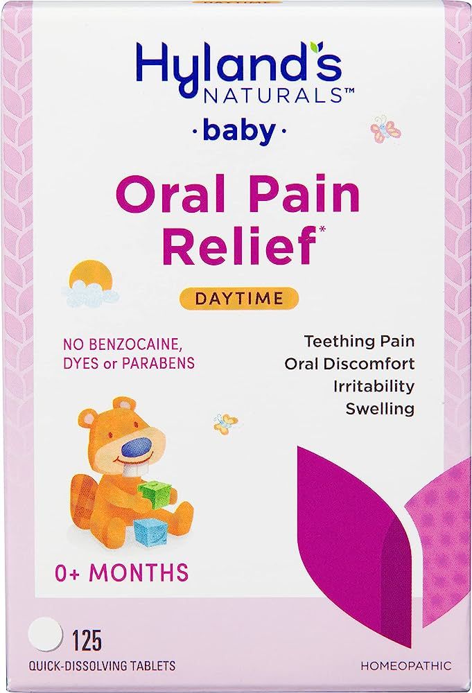 Hyland's Naturals Baby Oral Pain Relief Tablets with Chamomilla, Soothing Natural Relief of Oral ... | Amazon (US)