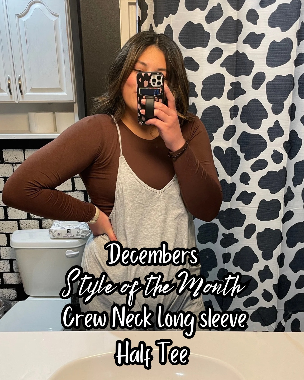 Style tip: layer with half tee and avoid the bulk! Introducing Decembers style of the month, the crewneck long sleeve half tee. #WhyIHalftee #whereihalftee #howihalftee #Ad @halftee

#LTKFindsUnder50 #LTKStyleTip #LTKGiftGuide