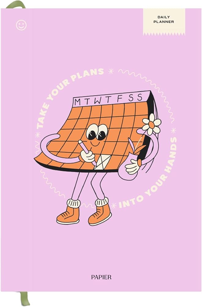 Papier Daily Planner - Planning Pal, 153mm x 215mm Hardback |Beautiful Cover Design | To-Dos, Sch... | Amazon (US)