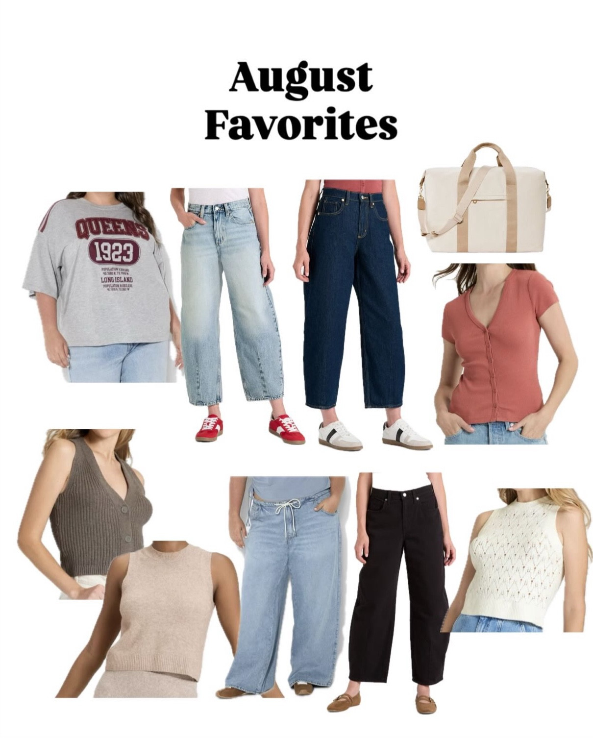 August favorites

Size XS graphic tee
Size 4 in all barrel jeans 
Size small button down tee
Size small sweater vests (XS fits me best in the button down vest)
Size XS drawstring jeans

Target fall fashion
Sweater vests
Graphic tees
Barrel jeans




#LTKSaleAlert #LTKFindsUnder50 #LTKSeasonal