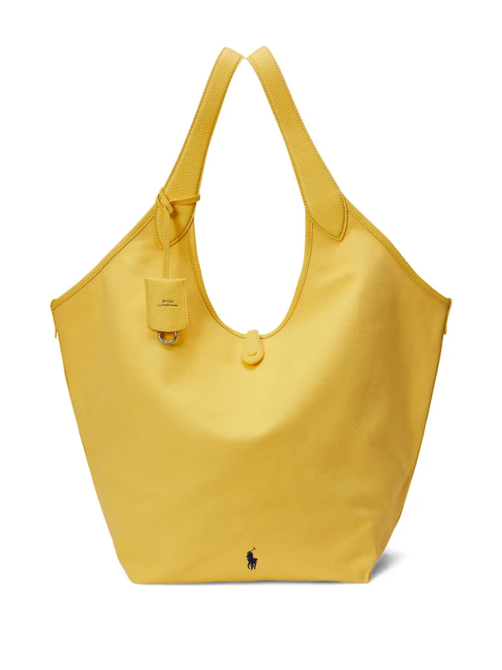 Polo Ralph Lauren large canvas and leather tote bag - Yellow | Farfetch Global