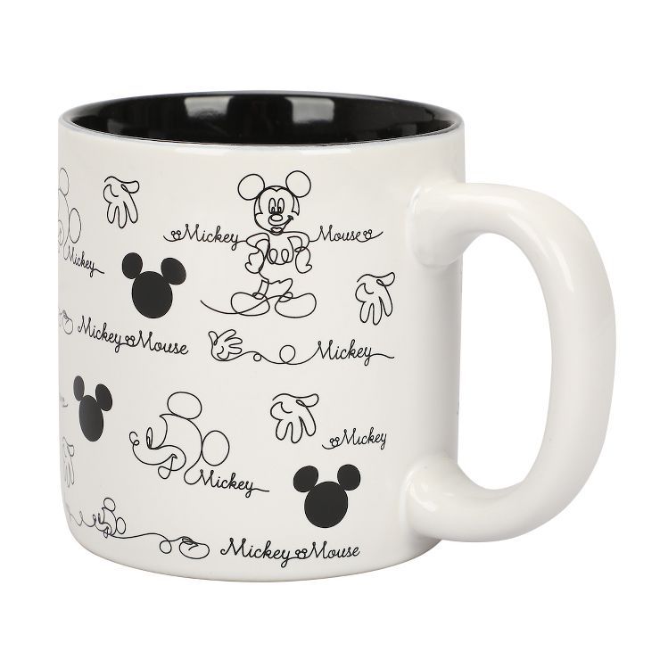 Disney Mickey Mouse Line Art & Hidden Mickey All Over Print 16 Oz Ceramic Mug | Target
