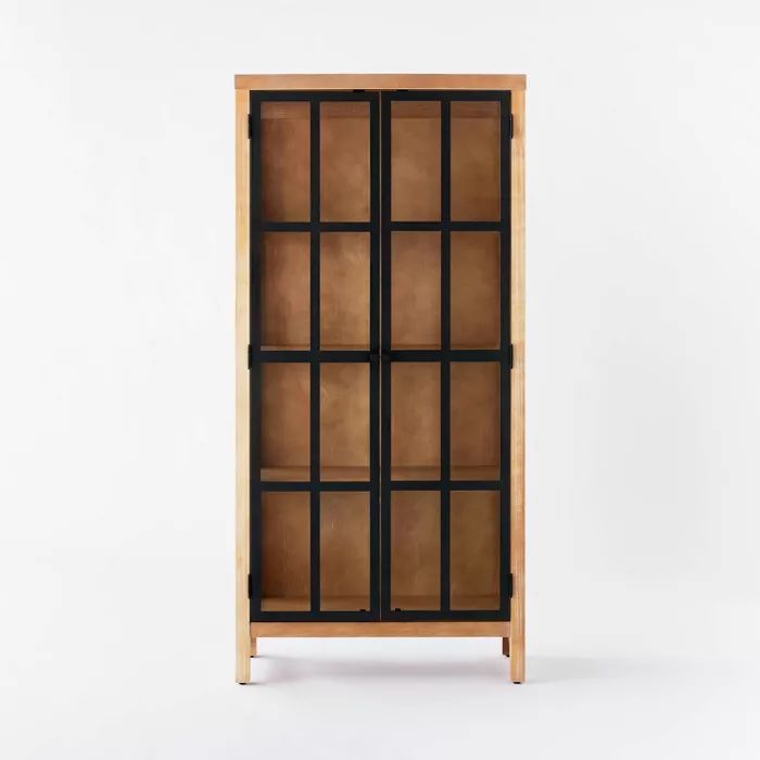 Bountiful Wood and Glass Tall Cabinet - Threshold™ designed with Studio McGee | Target