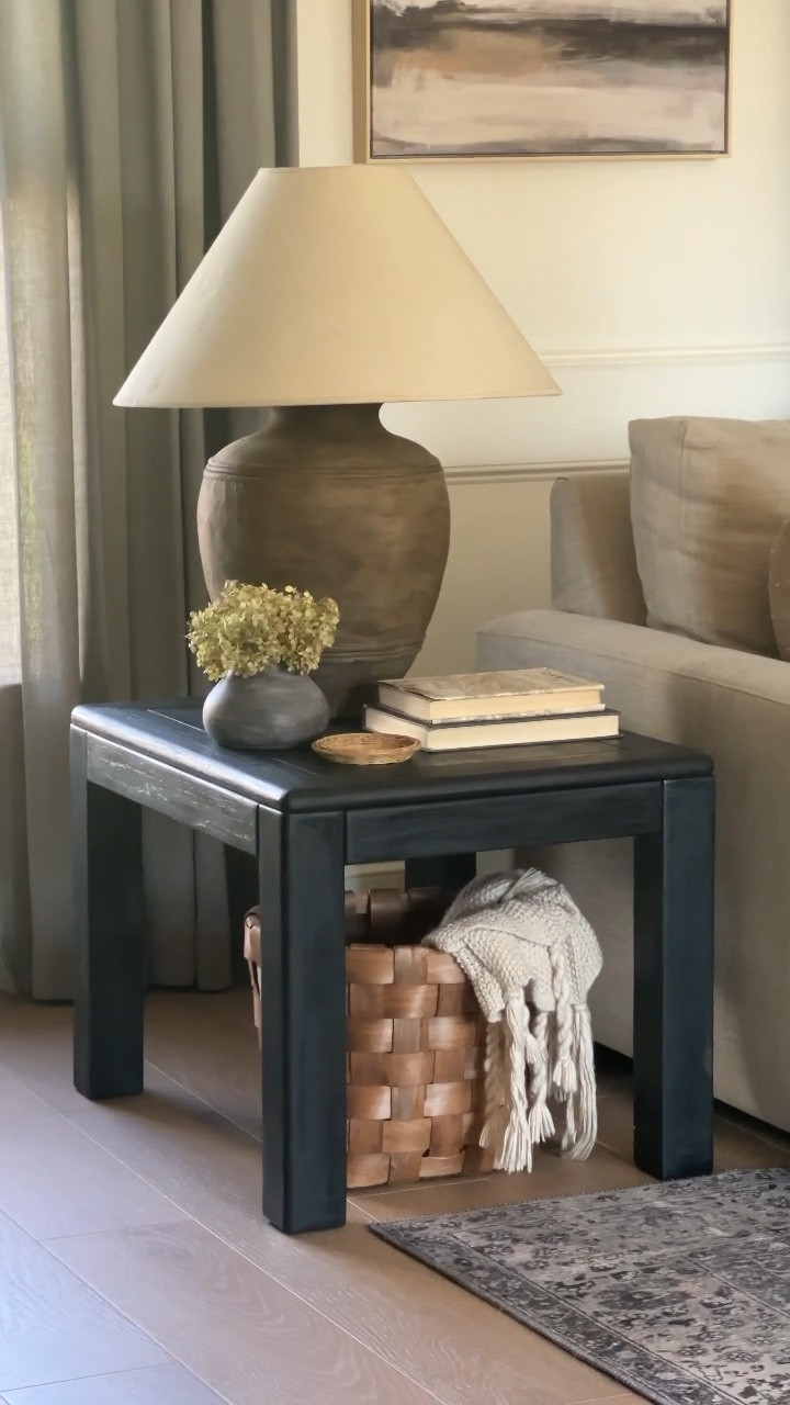 End table styling | side table styling | living room decor | vase | hydrangeas | end table | side table | Target | loloi | basket | throw blanket | lamp | vase | neutral book stack | home decor | Target 

#LTKfindsunder50 #LTKfindsunder100 #LTKhome