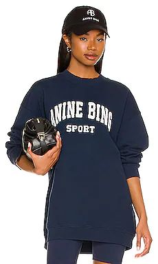ANINE BING Sport Tyler Sweatshirt in Pacific Blue from Revolve.com | Revolve Clothing (Global)