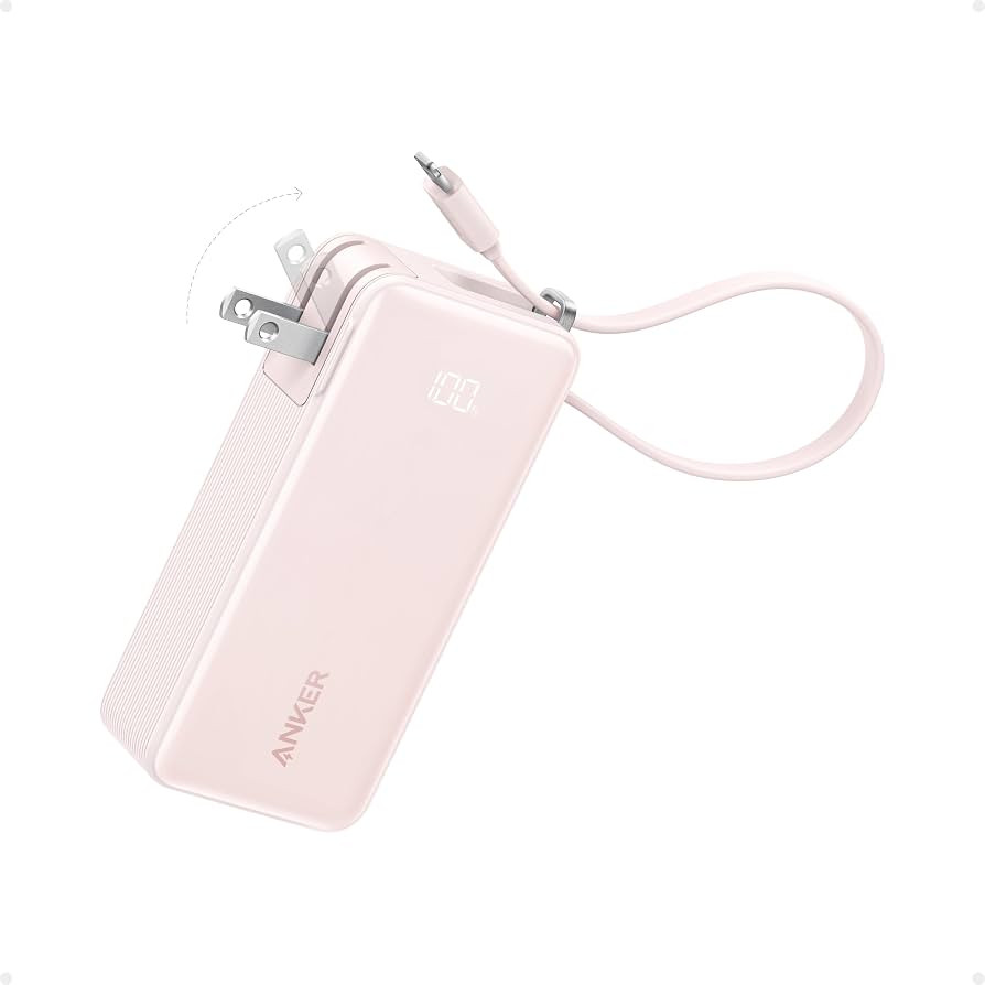 Anker Nano 3-in-1 Power Bank, Foldable AC Plug, 10,000mAh, 30W Two-Way Fast Charging, Built-in Li... | Amazon (US)