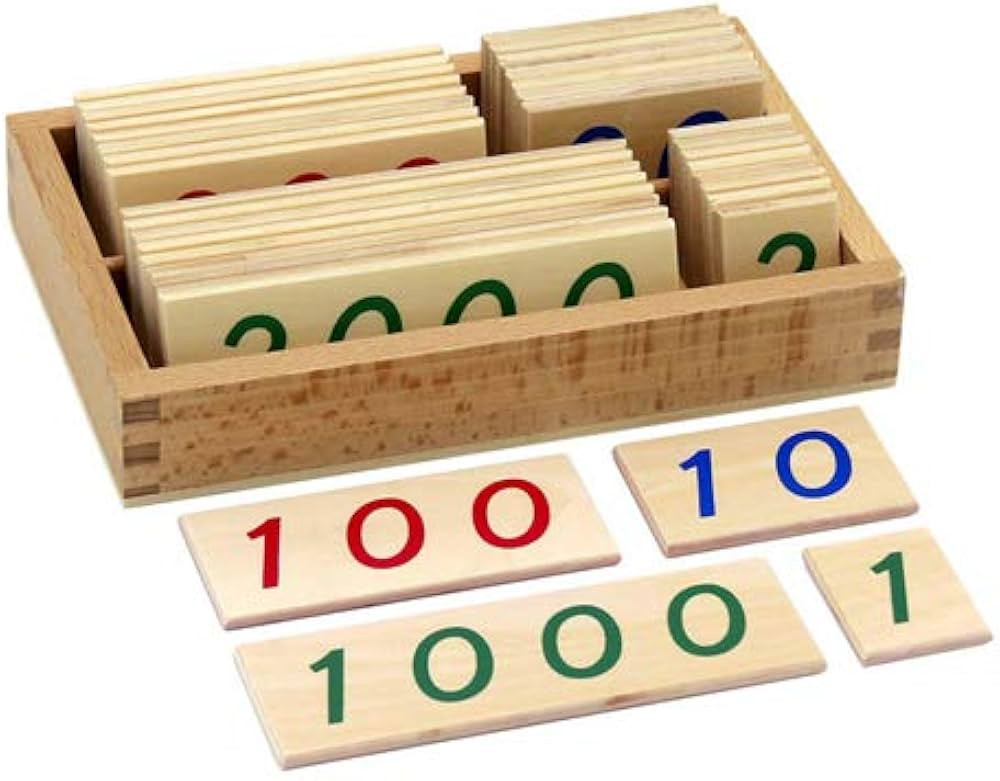 Elite Montessori Small Wooden Number Cards with Box (1-9000) | Amazon (US)