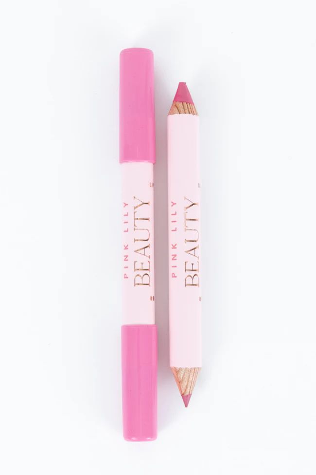 Pink Lily Beauty Double Bloom Dual Lipstick and Lip Liner - Candy Rose | Pink Lily