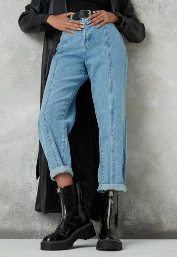 Black Zip Up Stitch Detail Chunky Ankle Boots | Missguided (US & CA)