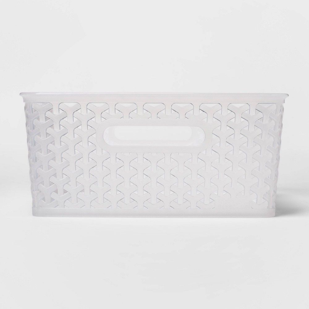 Y Weave Medium Rectangle Storage Bin Clear - Room Essentials | Target