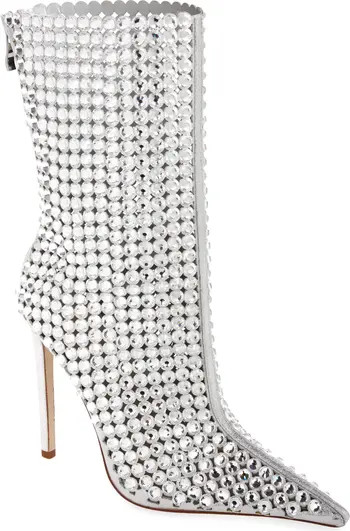 AZALEA WANG Aldea Rinestone Pointed Toe Boot (Women) | Nordstrom | Nordstrom