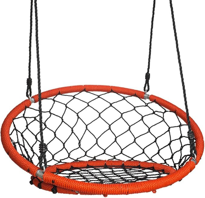 Swinging Monkey Products Web Chair Swing, Black/Red - Tree Swing, Outdoor Play Equipment, Quick a... | Amazon (US)