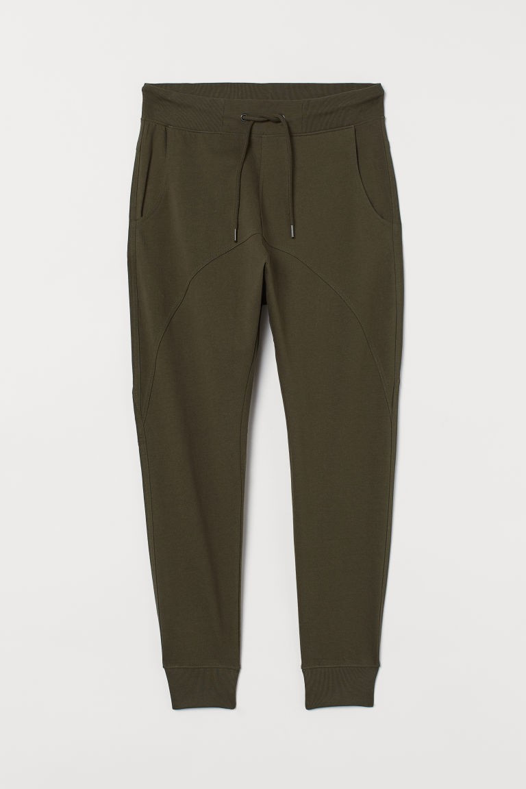 H & M - Sweatpants with Dropped Gusset - Green | H&M (US + CA)