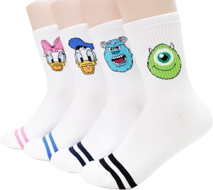 Socksense Cartoon Character Series Women's Original Crew Socks | Amazon (US)