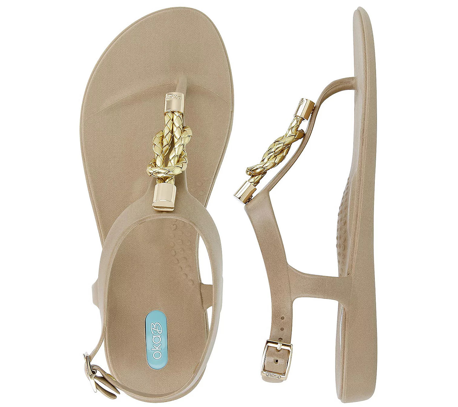 Oka-B Rope Embellished Slingback Sandals - Nept une | QVC