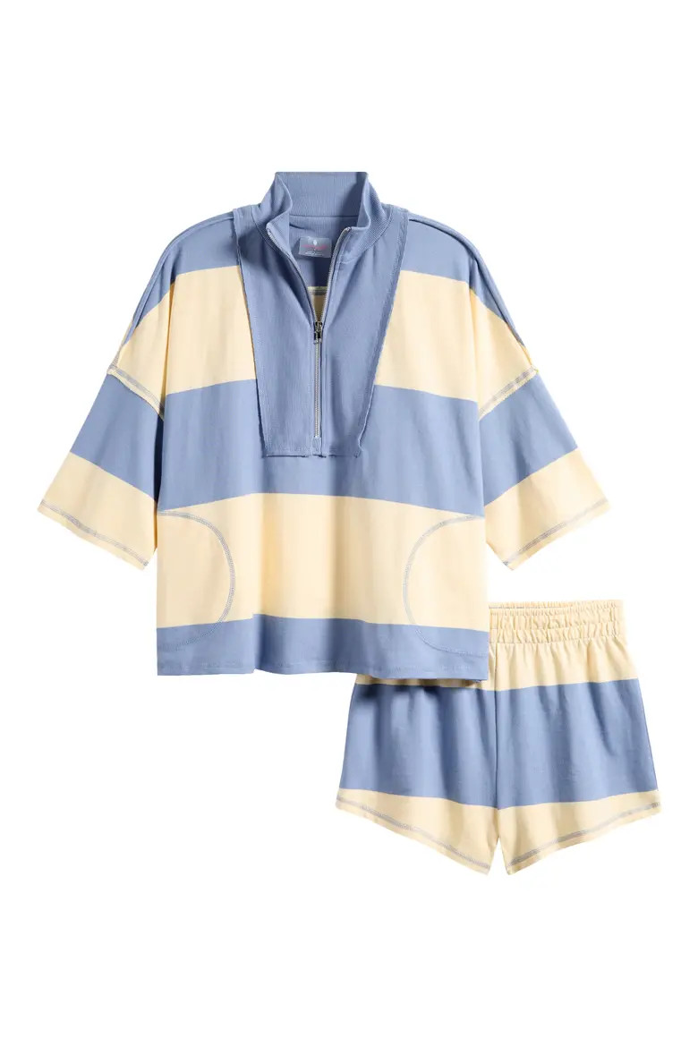 FP Movement Retro Rugby Half Zip Top & Shorts Set (Women) | Nordstrom | Nordstrom