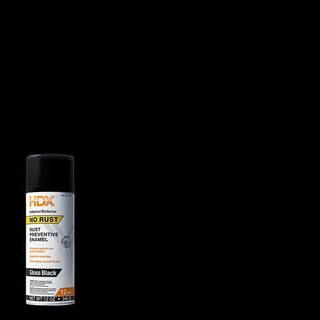 HDX 12 oz. No Rust Gloss Black Spray Paint | The Home Depot