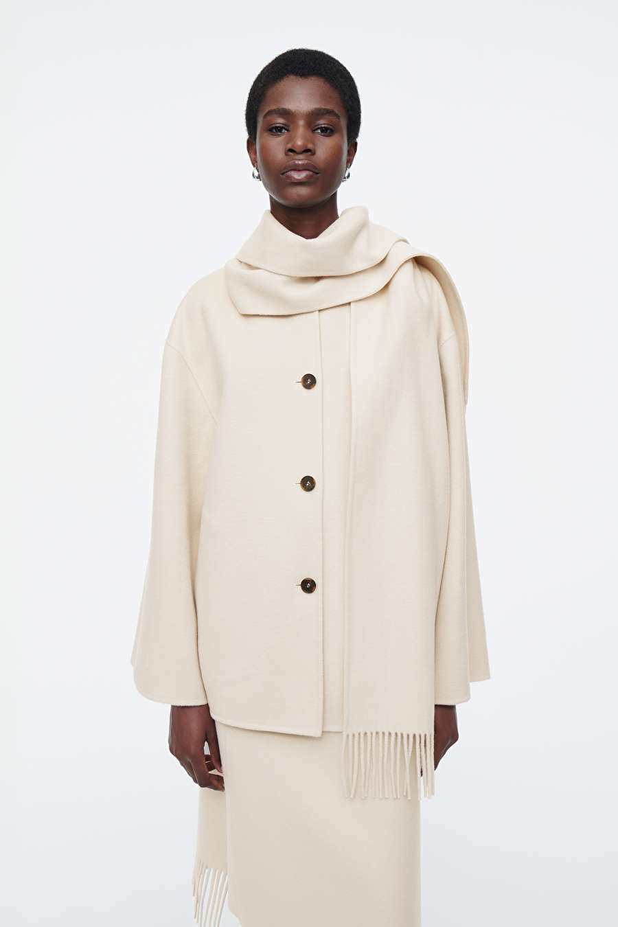 OVERSIZED WOOL-BLEND SCARF JACKET | COS (EU)