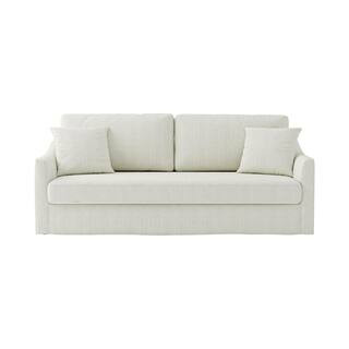 JAYDEN CREATION Wilfried 80.7 in. Modern Slipcovered Sofa With Removable Seat And Back Cushions-I... | The Home Depot
