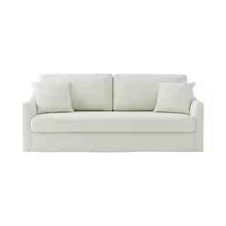 JAYDEN CREATION Wilfried 80.7 in. Modern Slipcovered Sofa With Removable Seat And Back Cushions-I... | The Home Depot