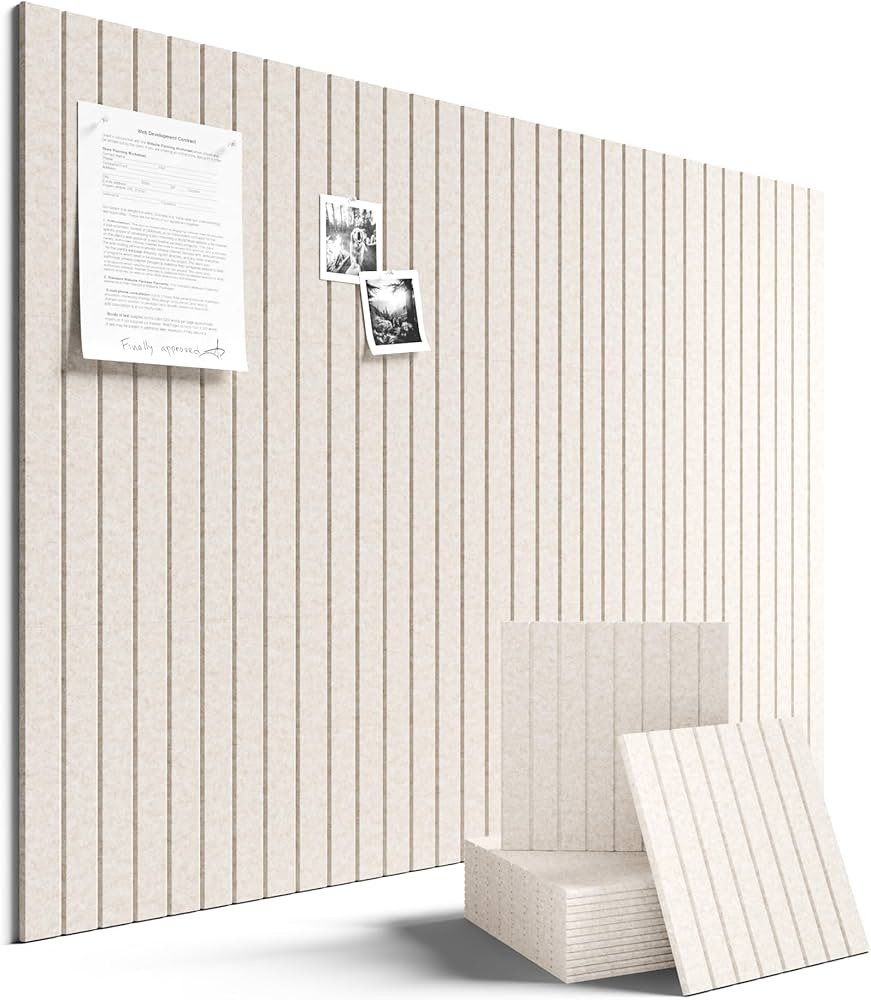Fluxynara Large Felt Bulletin Board 48" x 36" Cork Board Alternative-12 Pack with 70 Safe Removab... | Amazon (US)