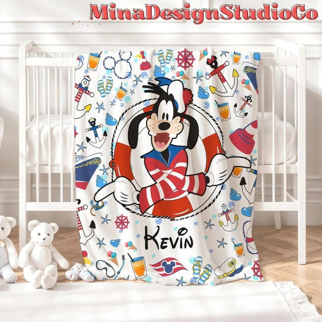 Personalized All Characters Disney Cruise Blanket, Mickey & Friends Birthday Cruise Gift Home Dec... | Etsy (US)