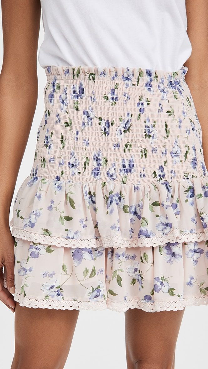 Floral Smocked Ruffled Skirt | Shopbop