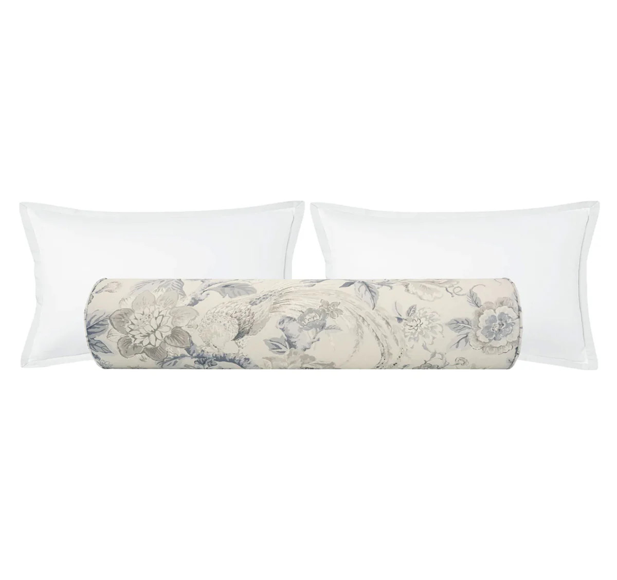 THE BOLSTER :: FLORAL AVIARY PRINT // DELFT | LITTLE DESIGN COMPANY