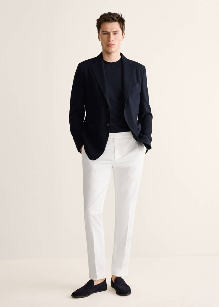 Slim-fit wool blazer navy - Man - 42 - MANGO MAN | Mango (US/MX/AU)
