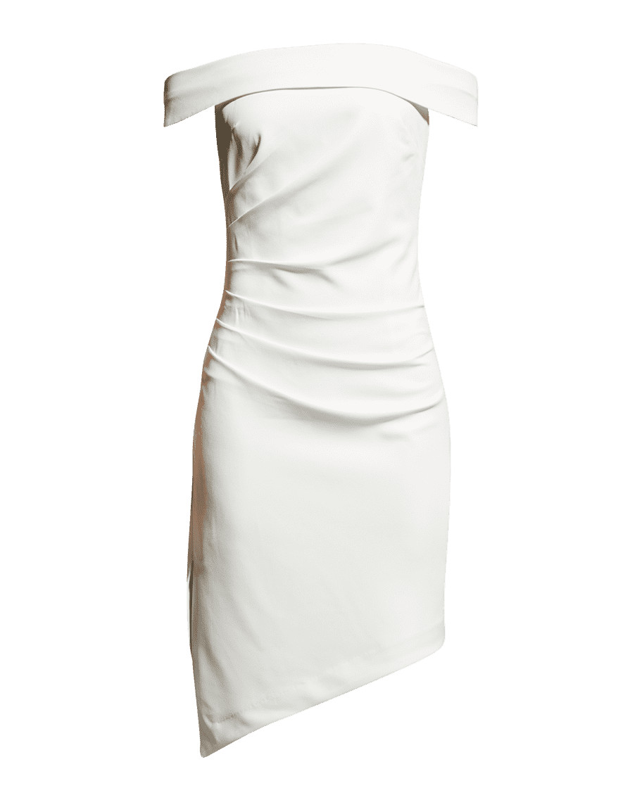 Milly Ally Off-Shoulder Cady Dress | Neiman Marcus