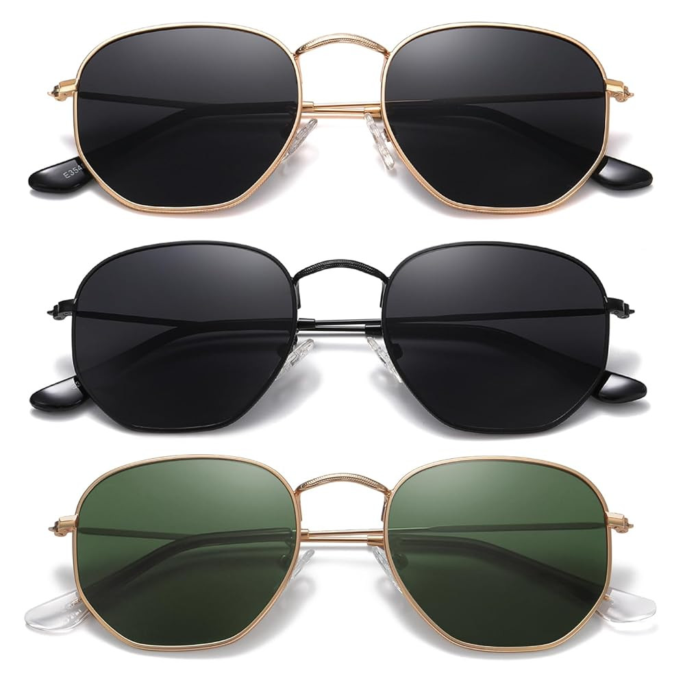 MEETSUN Polarized Hexagon Sunglasses for Women Men Polygon Square Sun Glasses UV400 Protection Me... | Amazon (US)