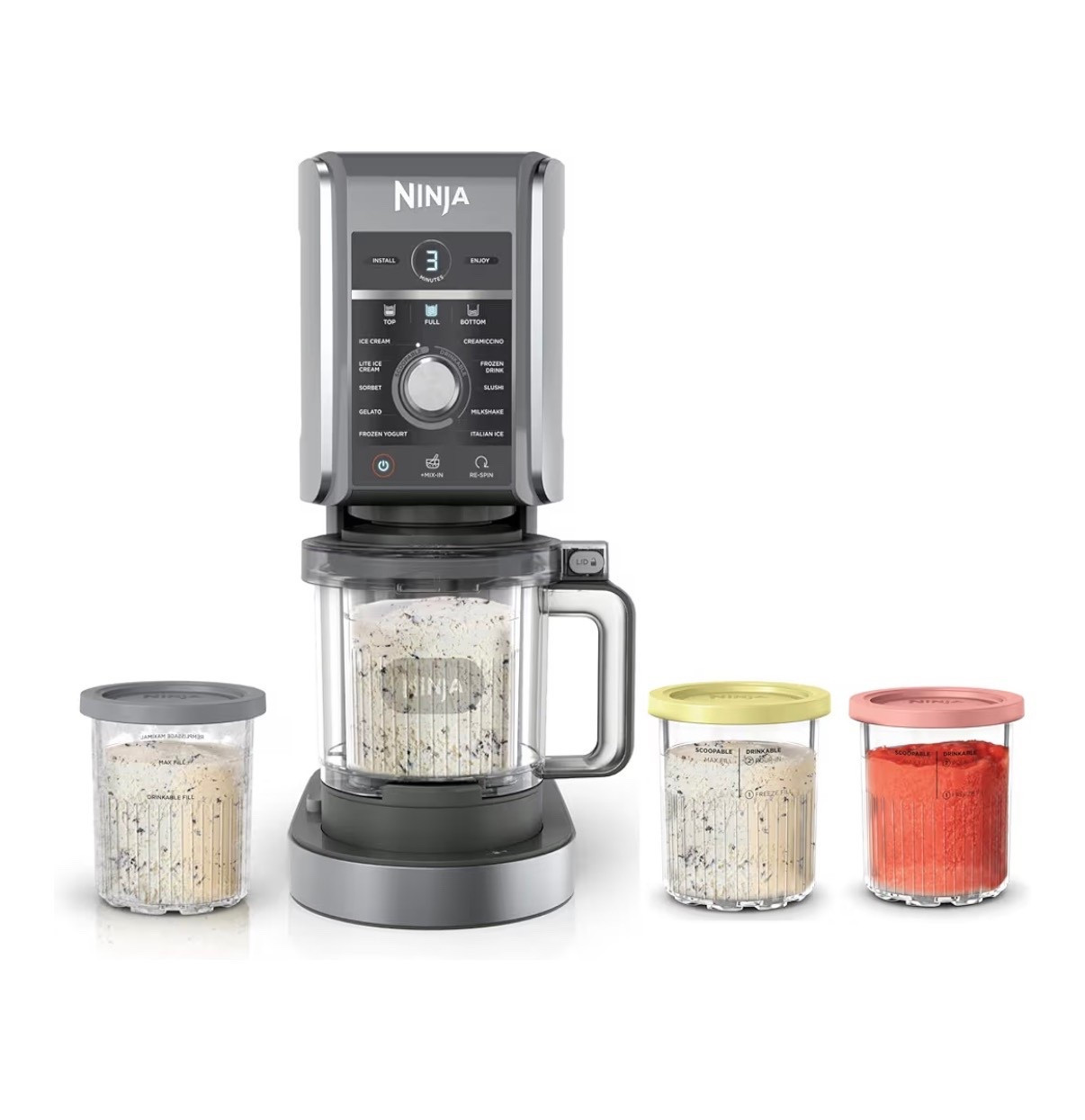 Ninja CREAMi Deluxe Ice Cream & Frozen Treat Maker, Includes (4) Family-Sized 24 oz. Tubs, for Ice Cream, Sorbet, Milkshakes, Frozen Yogurt, & More, 11-in-1, XL Capacity, Silver

#LTKMothersDay