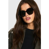 Womens Black Frame Oversized Sunglasses - One Size | boohoo (US & Canada)
