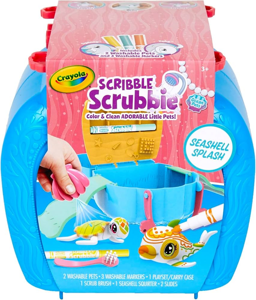 Crayola Scribble Scrubbie Pets, Ocean Animals Playset, Color & Wash Creative Toy, Gift for Kids, ... | Amazon (US)