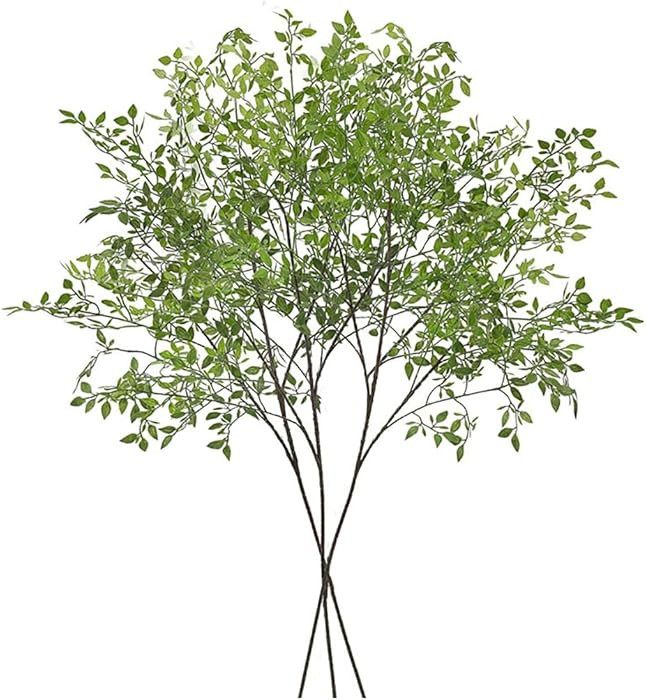 Artificial Plants 3 Pcs Tall Fake Sprigs Leaves Branches 43.3" Long Faux Nandina Greenery Bunch B... | Amazon (CA)