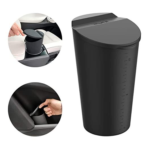 BMZX Car Trash Can with Lid Small Car Cup Holder Trash Bin Car Door Pocket Garbage Can Bin Trash ... | Amazon (US)