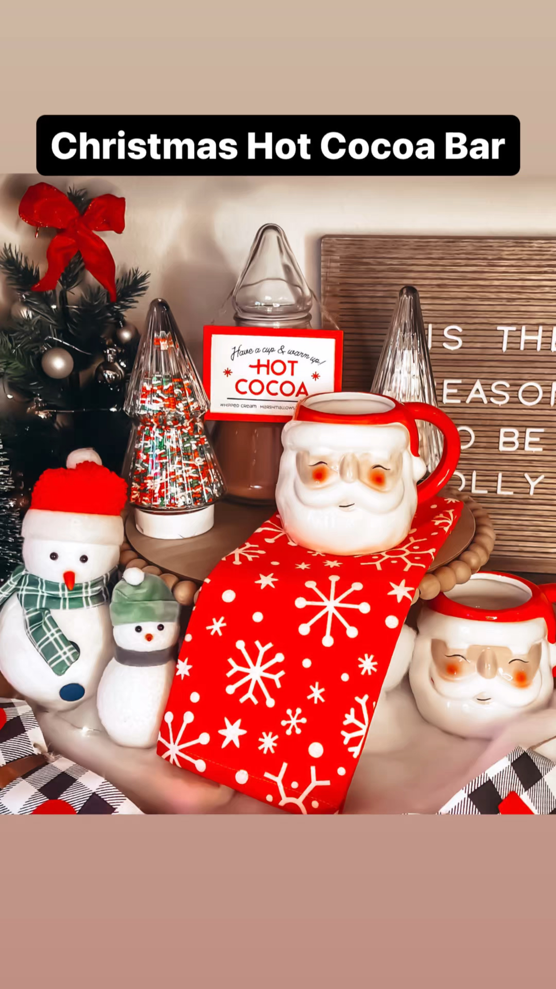 Christmas Hot Cocoa Bar! 🎄☕️ Christmas drinks. Christmas Decor Ideas. Christmas decorating. 

#LTKSeasonal #LTKHome #LTKHoliday