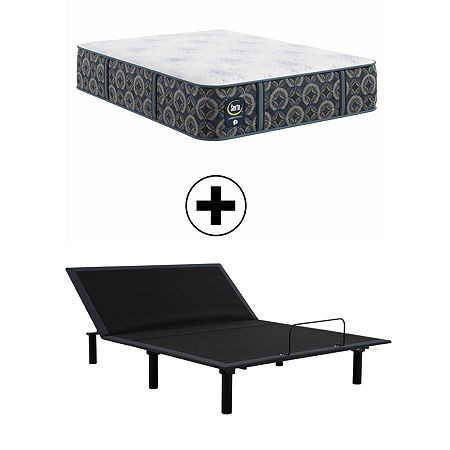 The Serta Perfect Sleeper Morningdale Hybrid 14.5" Firm Tight Top - Mattress + Adjustable Base, One Size, Blue | JCPenney