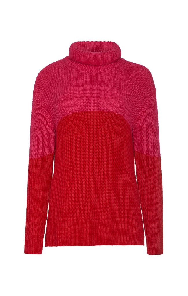 Colorblock Knit Turtleneck | Etcetera