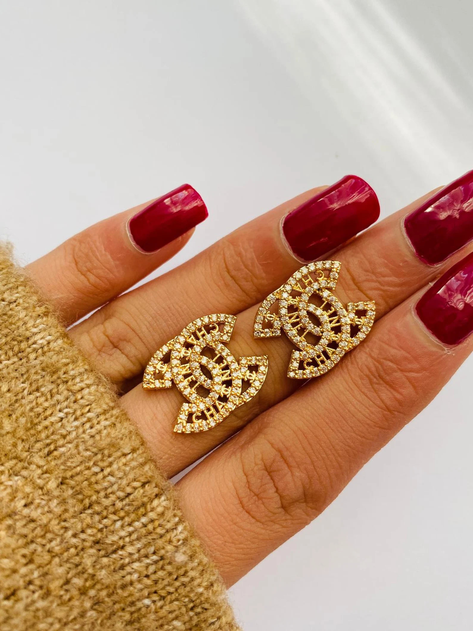 CC Cross Earrings , CC Dangle earrings , CC fashion dangle earrings , Gold and Silver , Gift For ... | Etsy (US)