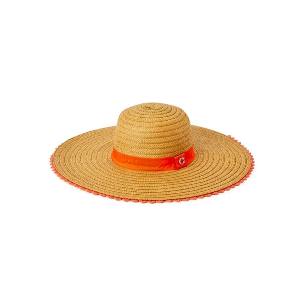 C. Wonder Adult Female Floppy Straw Hat with Scalloped Edge - Walmart.com | Walmart (US)