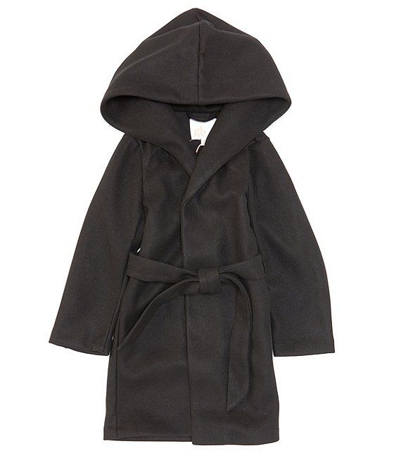 Little Girls 2T-6X Belted Attached Hood Robe Coat | Dillard's