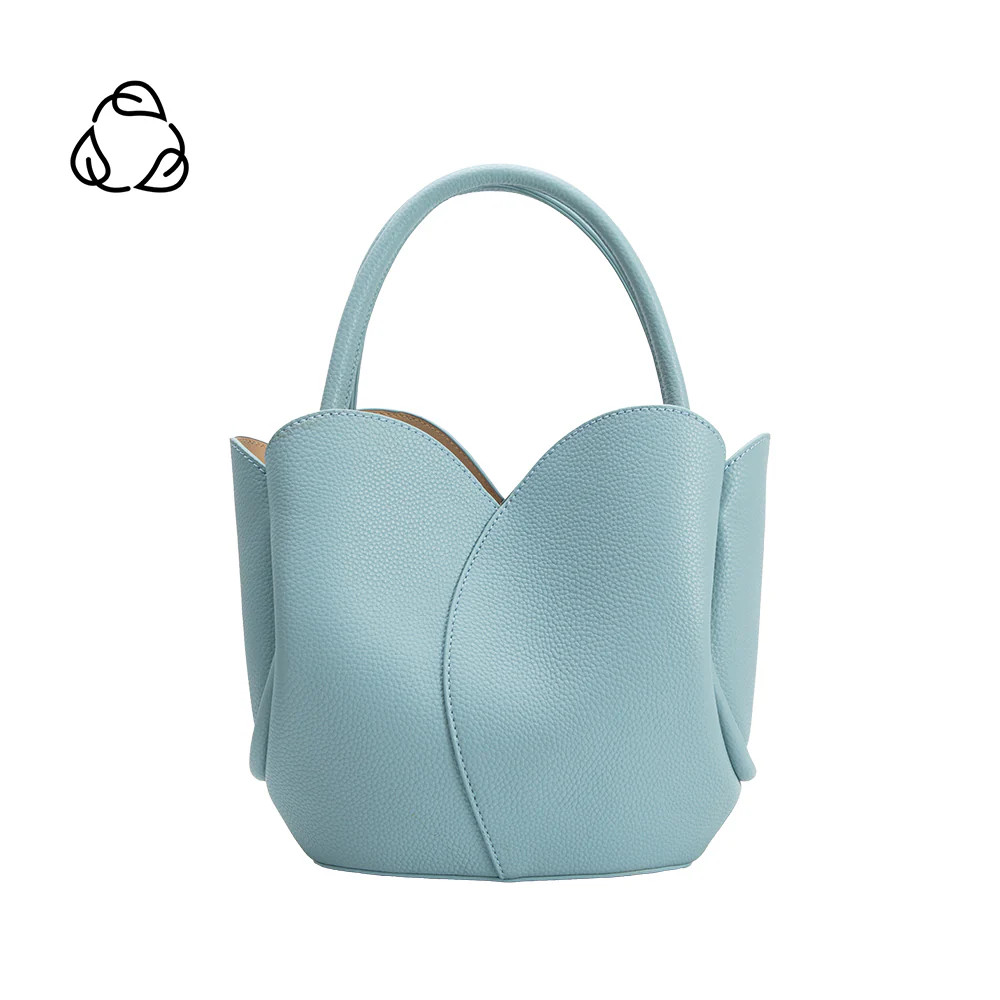 Blue Tulip Recycled Vegan Leather Crossbody Top Handle Bag | Melie Bianco | Melie Bianco