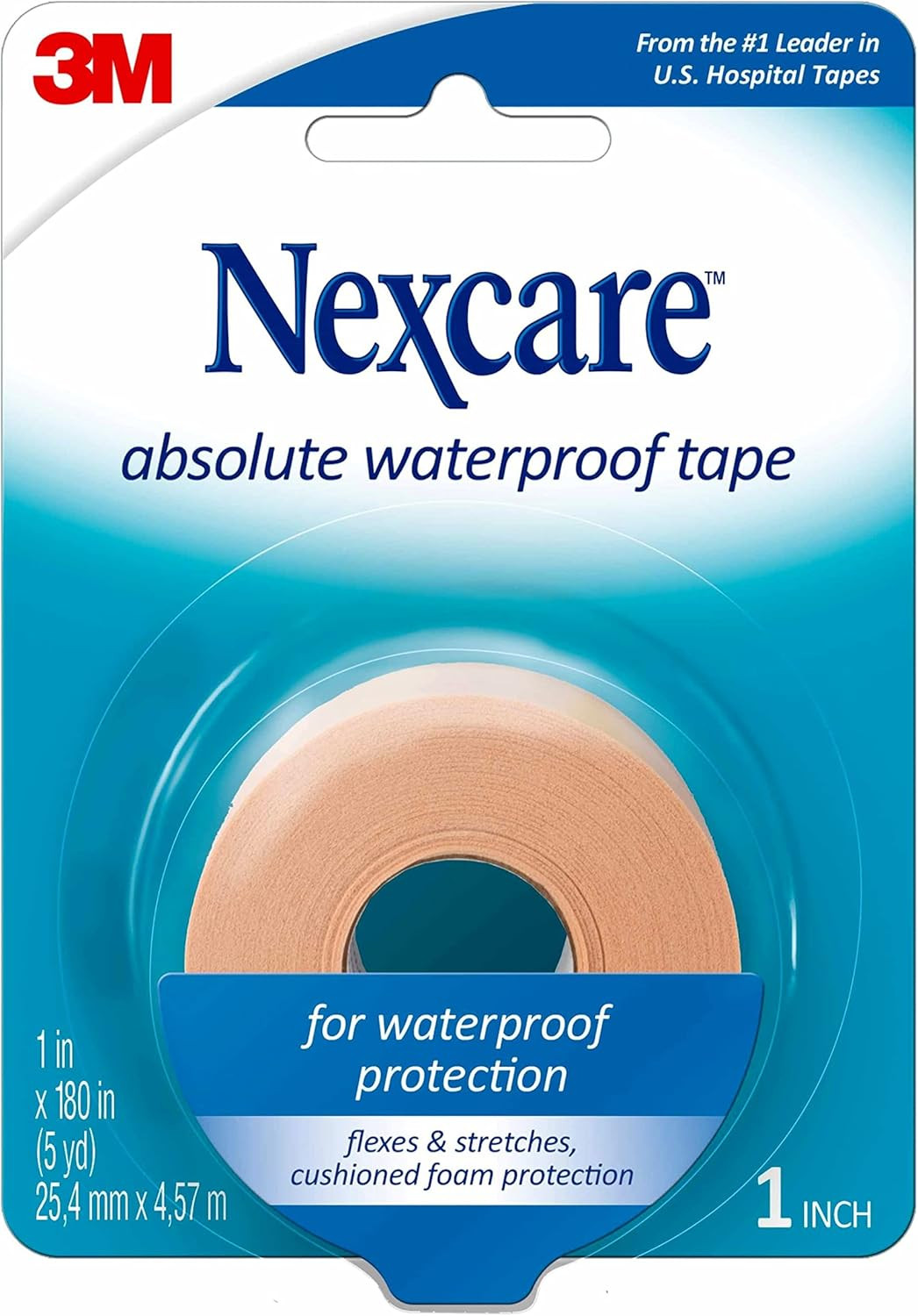 Nexcare Absolute Waterproof Tape, Flexible Foam Medical Tape, Secures Dressing and Keeps Wounds D... | Amazon (US)