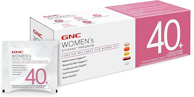 GNC Women’s 40+ Vitapak, 5-in-1 Multivitamin Pack, Healthy Hormones, Brain Health, Metabolism, ... | Amazon (US)