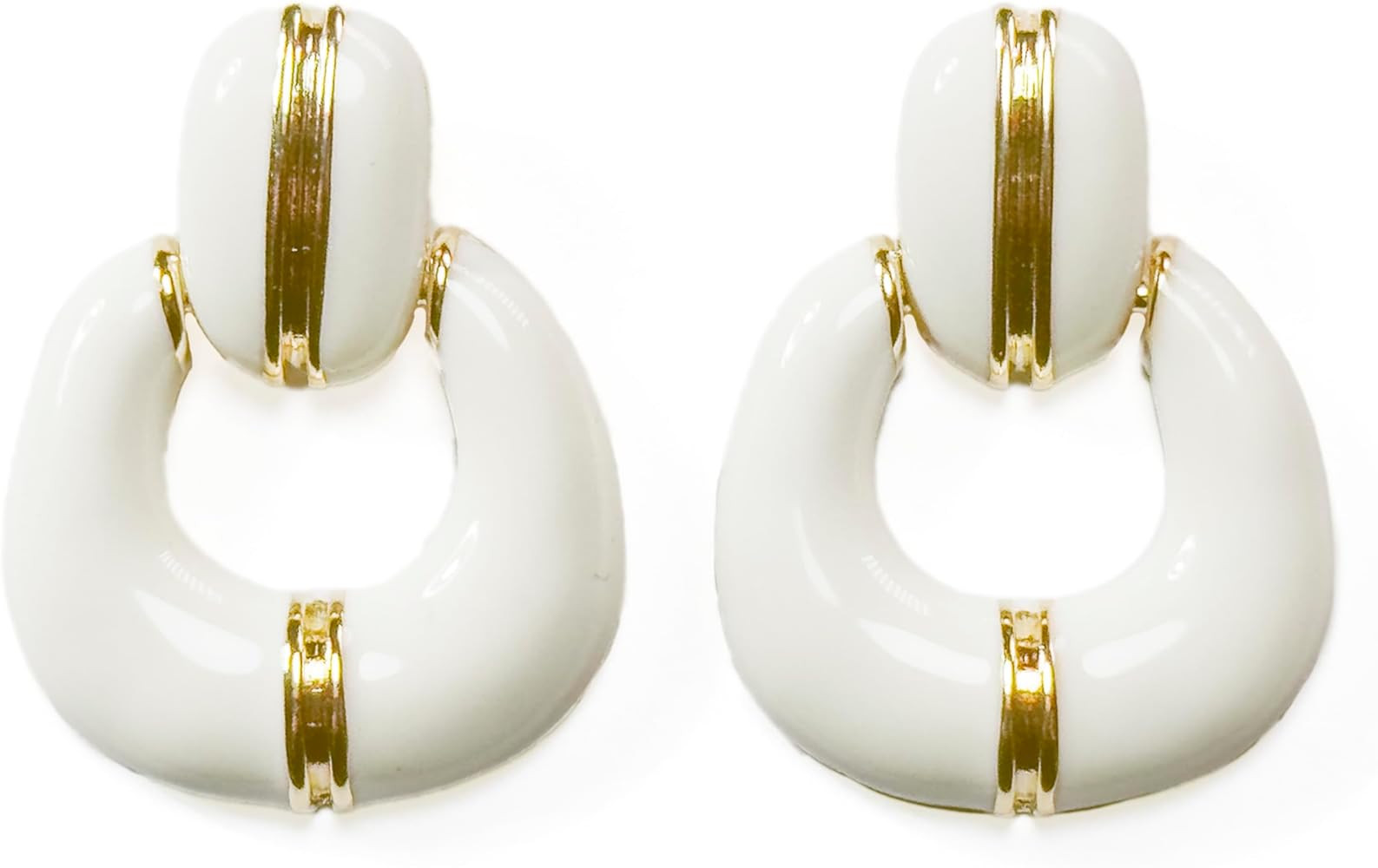 Black White Earrings for Women Teen Gifts Dangle Drop Fashion Geometric Statement Jewelry | Amazon (US)